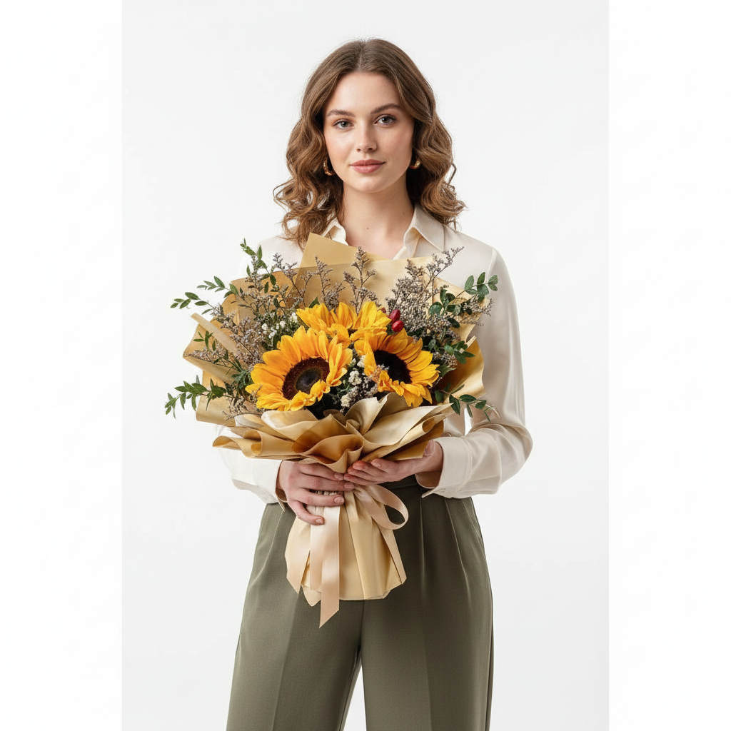 Golden Radiance Sunflower Bouquet