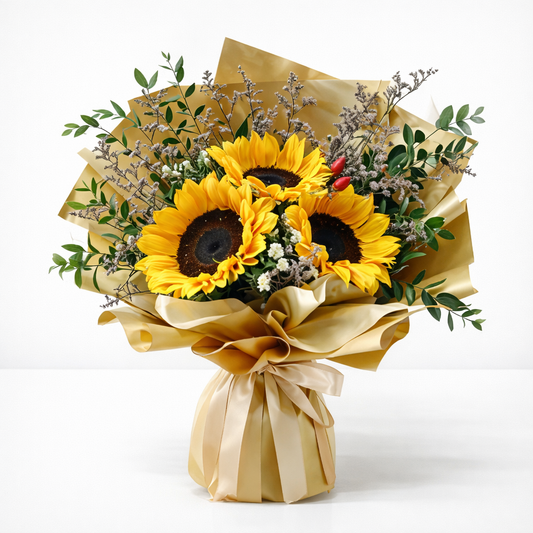 Golden Radiance Sunflower Bouquet