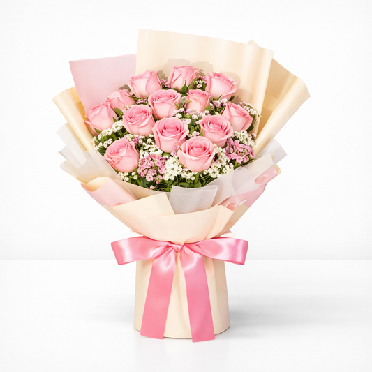 Elegant Pink Rose Dream Bouquet