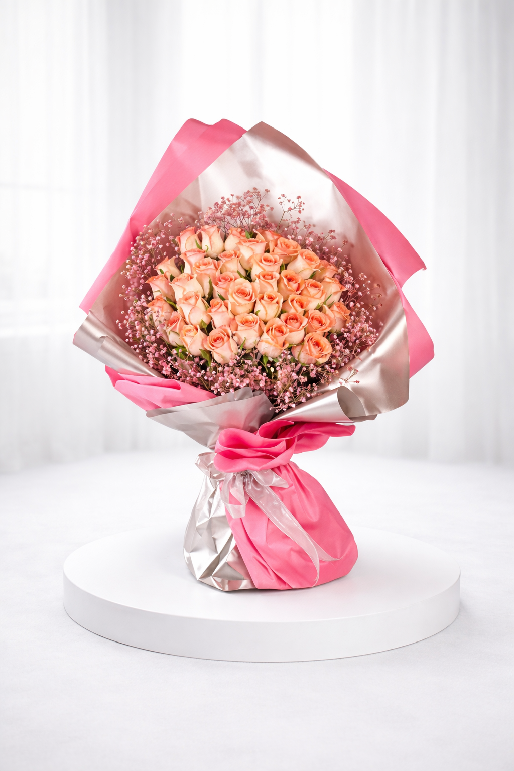 Bouquet of Peach Roses