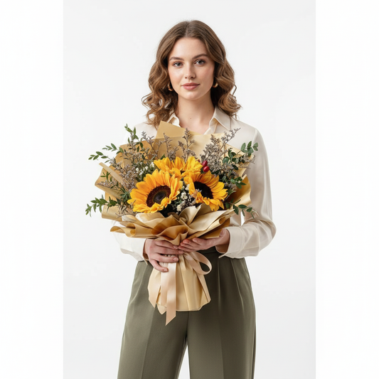 Golden Radiance Sunflower Bouquet