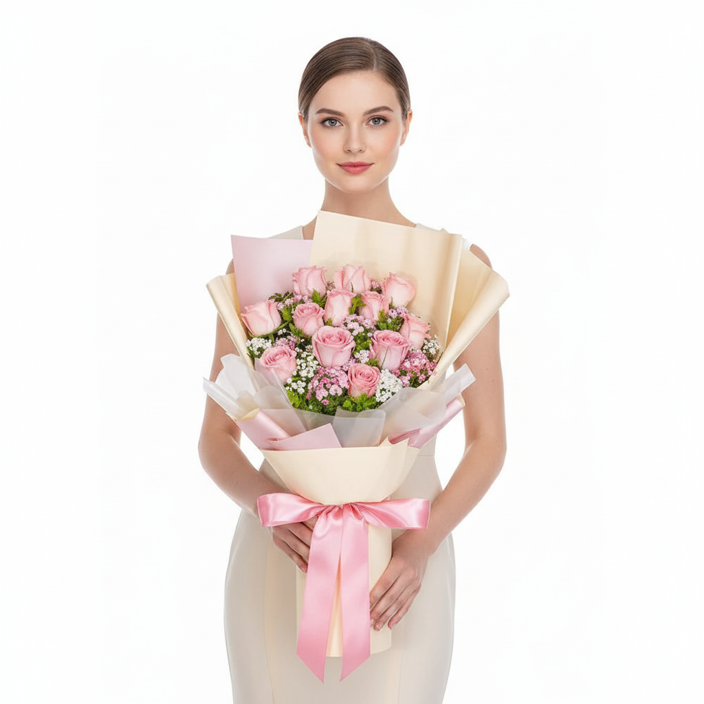 Elegant Pink Rose Dream Bouquet